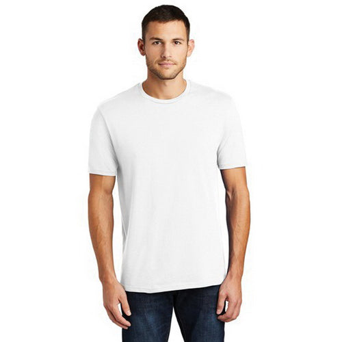DISTRICT Perfect Weight Series DT104W2XL T-Shirt, 2XL, Cotton, Bright White, Rib-Knit Collar, Short Sleeve