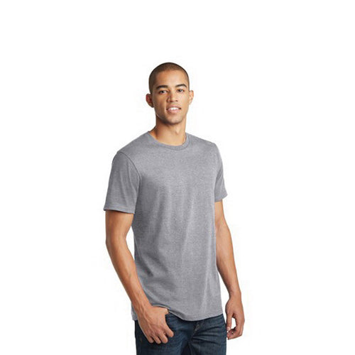 DISTRICT The Concert Tee Series DT5000HG1XL T-Shirt, XL, Cotton/Poly, Heather Gray, Rib-Knit Collar, Short Sleeve