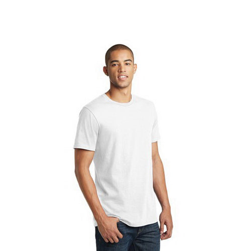 DISTRICT The Concert Tee Series DT5000W2M T-Shirt, M, Cotton, White, Rib-Knit Collar, Short Sleeve