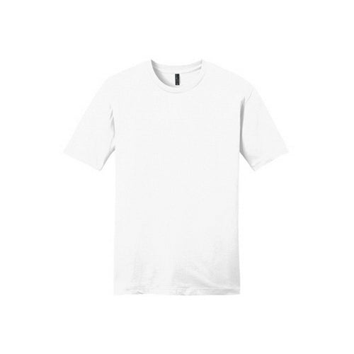DISTRICT Very Important Tee Series DT6000W2XXL T-Shirt, 2XL, Cotton, White, Rib-Knit Collar, Short Sleeve