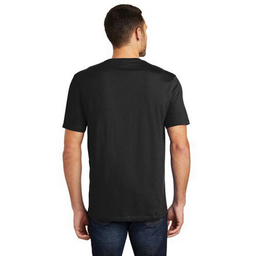 DISTRICT Perfect Weight Series DT104B1M T-Shirt, M, Cotton, Jet Black, Rib-Knit Collar, Short Sleeve