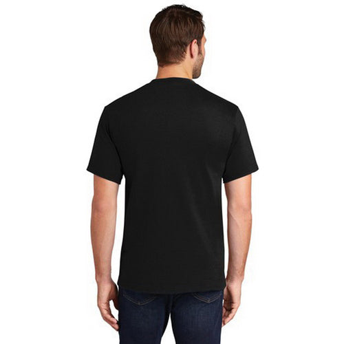 PORT & COMPANY Essential Series PC61B2S T-Shirt, S, Cotton, Jet Black, Rib-Knit Collar, Short Sleeve
