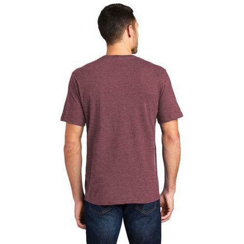 DISTRICT Very Important Tee Series DT6000M2M T-Shirt, M, Cotton, Maroon, Rib-Knit Collar, Short Sleeve