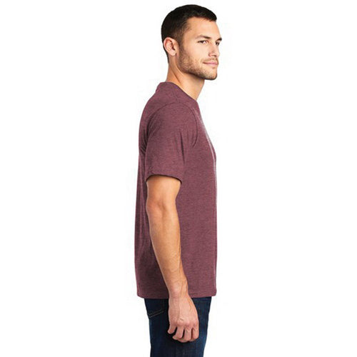 DISTRICT Very Important Tee Series DT6000M2S T-Shirt, S, Cotton, Maroon, Rib-Knit Collar, Short Sleeve