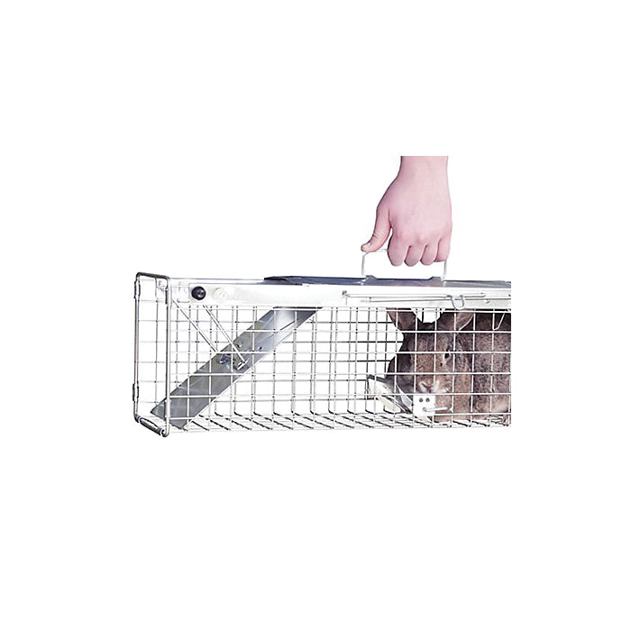 Havahart 1030 Medium Animal Trap, 24 in L, 7 in W, 7 in H, Spring Loaded Door