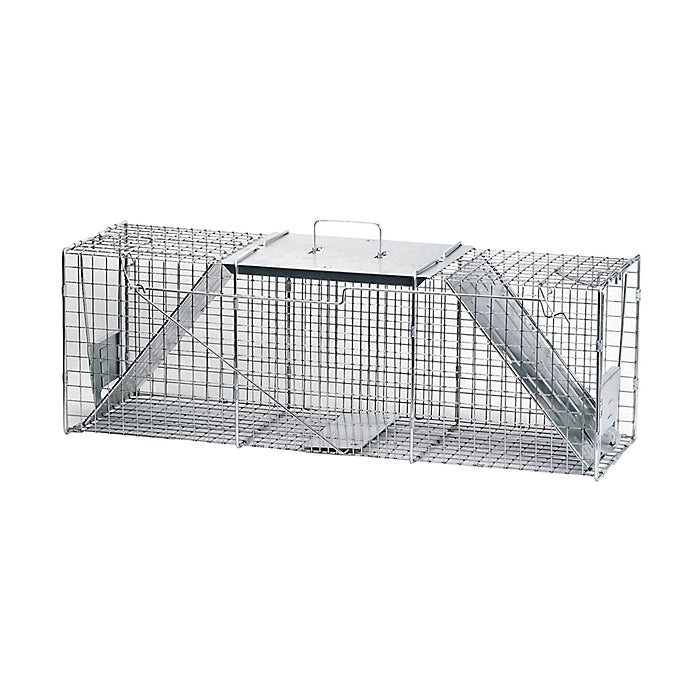 Havahart 1045 Large Animal Trap, 36 in L, 10 in W, 12 in H, Spring Loaded Door