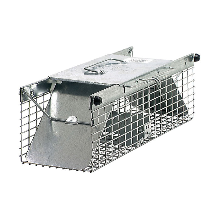 Havahart 1025 Small Animal Trap, 17-1/2 in L, 5.76 in W, 7.22 in H, Spring Loaded Door