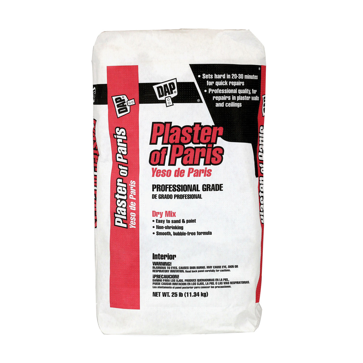 DAP 10312 Plaster of Paris, Powder, White, 25 lb Bag