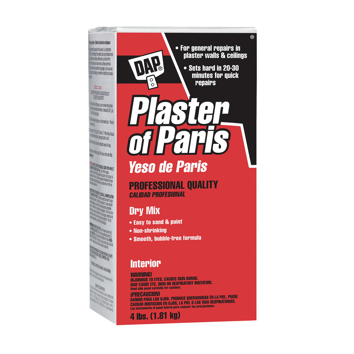 DAP 10312 Plaster of Paris, Powder, White, 25 lb Bag