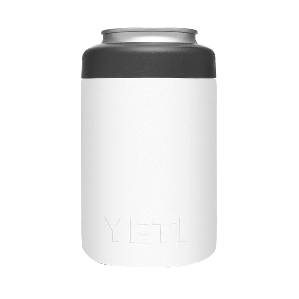 YETI Rambler 21070090074 Colster, 3-1/8 in OD x 4-7/8 in H, 12 oz Can/Bottle Insulator Stainless Steel, White