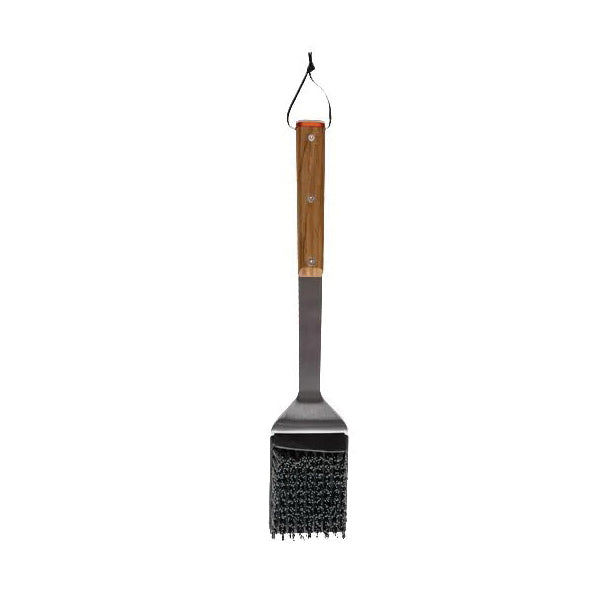 Traeger BAC537 Grill Cleaning Brush, Nylon Bristle, Wood Handle, Dual-Grip Handle