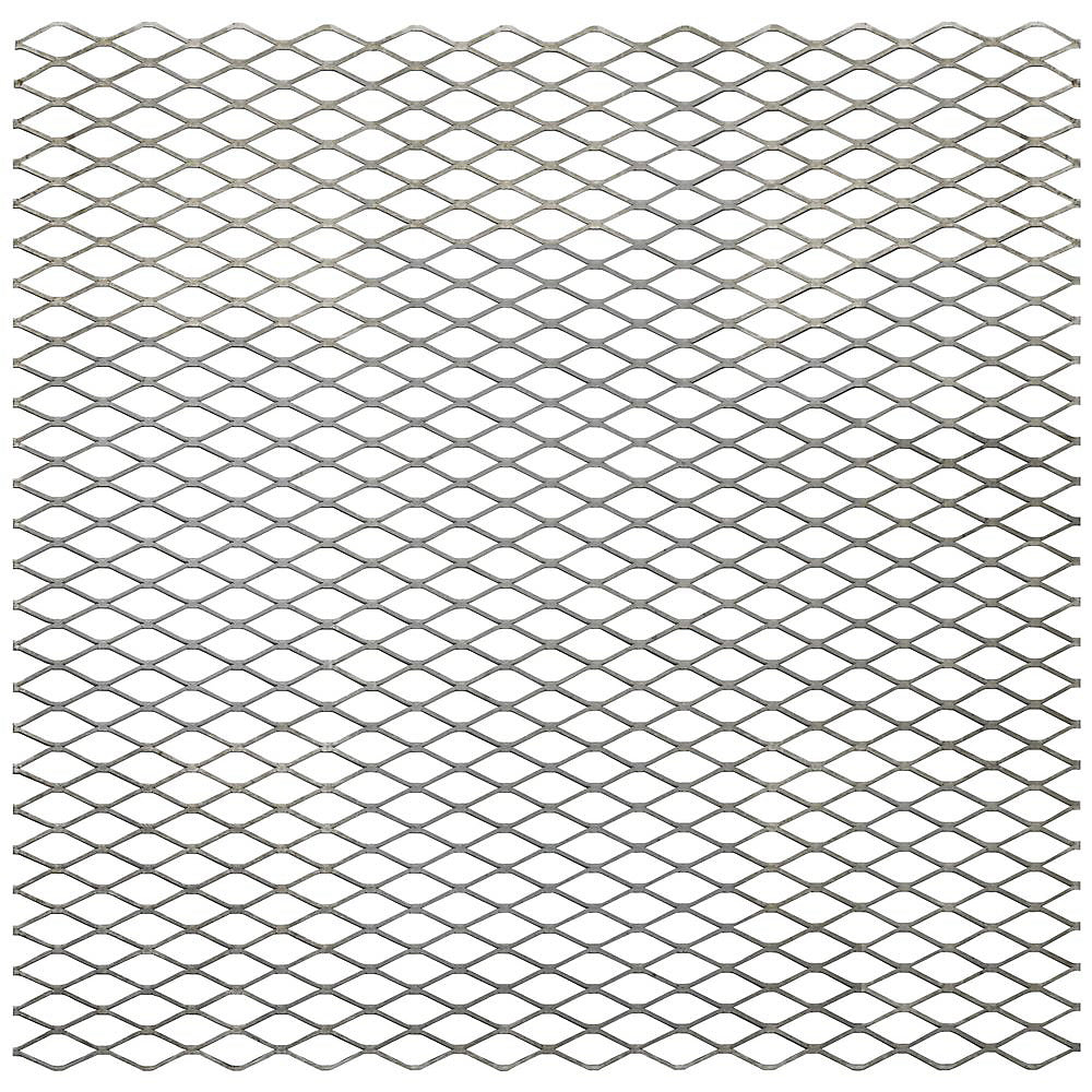 National Hardware 4075BC Series N301-606 Expanded Grid Sheet, 13 ga Thick Material, 24 in W, 24 in L, Steel, Plain