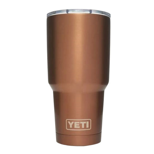 YETI Rambler 21071500284 Tumbler, 30 oz Capacity, Magslider Lid, Stainless Steel, Insulated, Copper