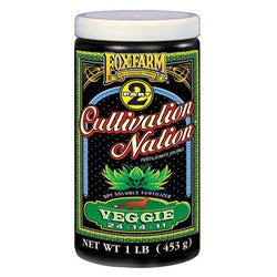 FOXFARM Cultivation Nation CNVEGGIE1LB Soluble Veggie Fertilizer, 1 lb, Granular, 24-14-11 N-P-K Ratio