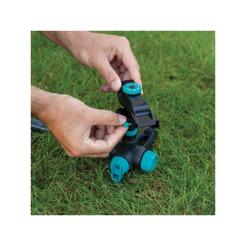 Gilmour 821933-1001 Sprinkler Spike with On/Off Switch, Spigot, 43 ft, Circular, Adjustable Nozzle, Metal/Plastic