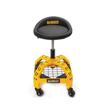 Load image into Gallery viewer, DeWALT 41562 Shop Stool with Caster, 300 lb, 22-1/2 to 26-3/4 in H Adjustable, 15-3/4 in OAL, Steel Frame
