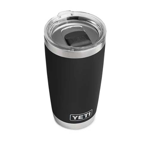 YETI Rambler 21070060046 Mug, Vacuum-Insulated, 20 oz Capacity, MagSlider Lid, Stainless Steel, Black, Insulated