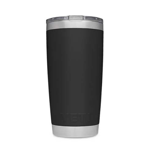 YETI Rambler 21070060046 Mug, Vacuum-Insulated, 20 oz Capacity, MagSlider Lid, Stainless Steel, Black, Insulated