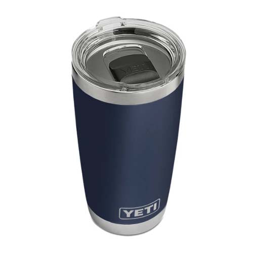 YETI Rambler 21070060047 Mug, Vacuum-Insulated, 20 oz Capacity, MagSlider Lid, Stainless Steel, Navy