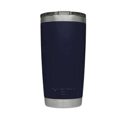 YETI Rambler 21070060047 Mug, Vacuum-Insulated, 20 oz Capacity, MagSlider Lid, Stainless Steel, Navy