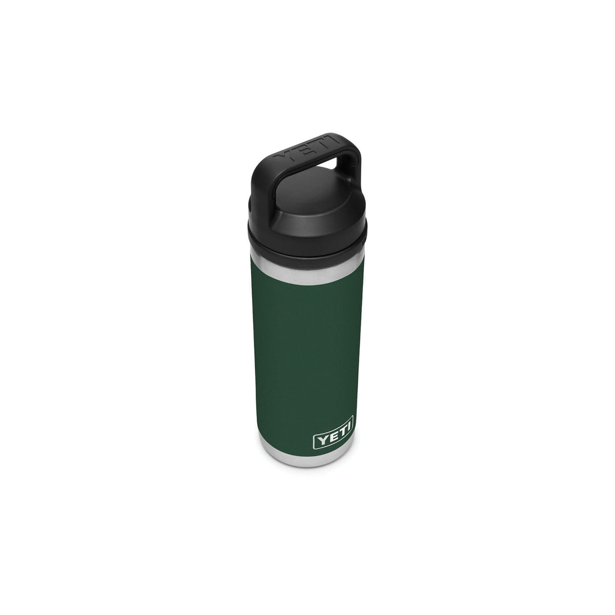 YETI Rambler 21071060033 Vacuum Insulated Bottle with Chug Cap, 18 oz Capacity, Stainless Steel, Northwoods Green