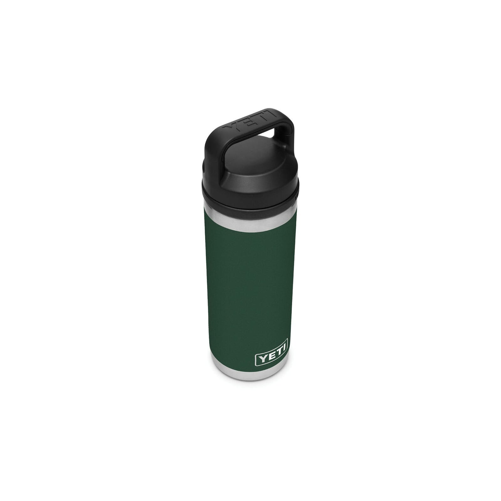 YETI Rambler 21071060033 Vacuum Insulated Bottle with Chug Cap, 18 oz Capacity, Stainless Steel, Northwoods Green