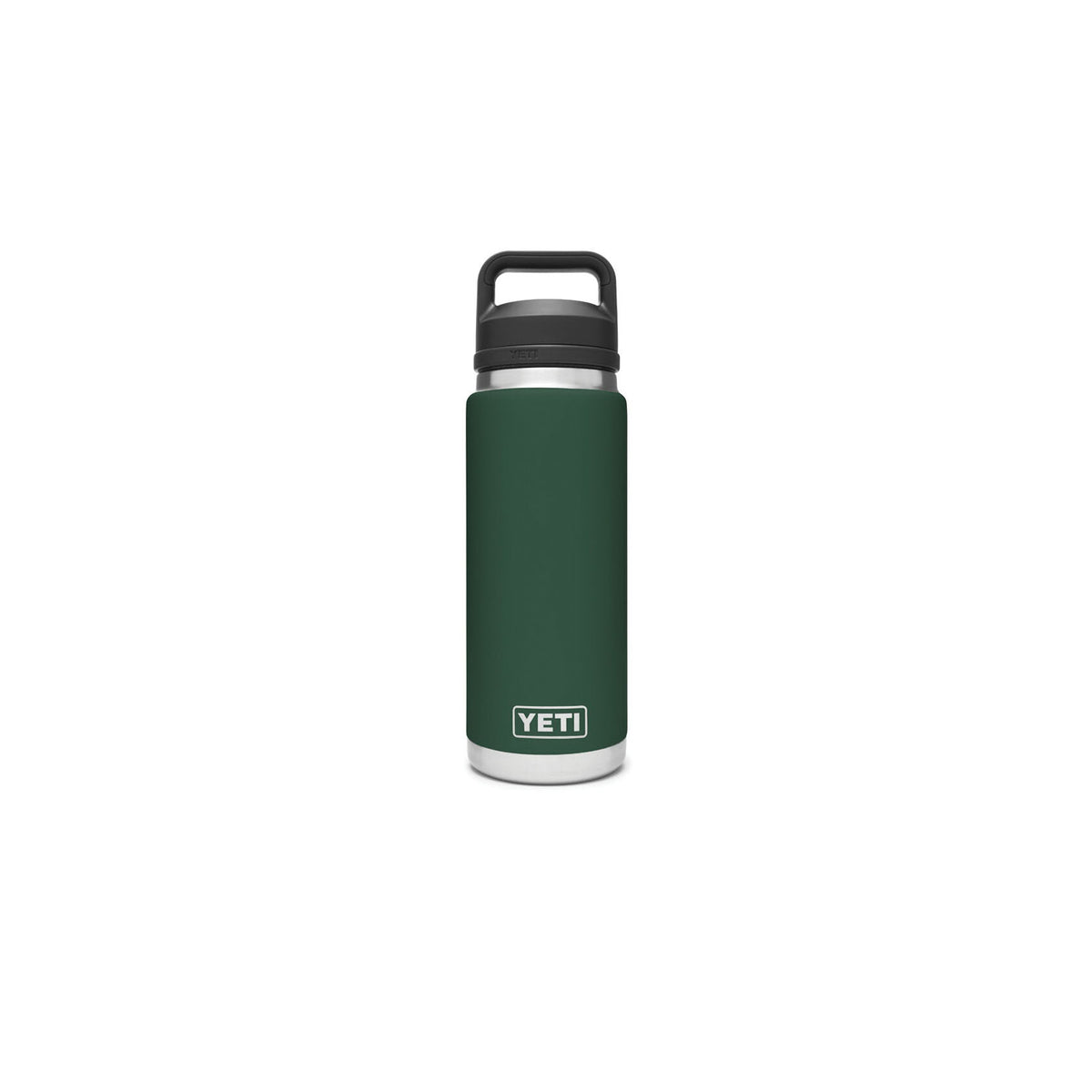 YETI Rambler 21071200033 Vacuum Insulated Bottle with Chug Cap, 26 oz Capacity, Stainless Steel, Northwoods Green