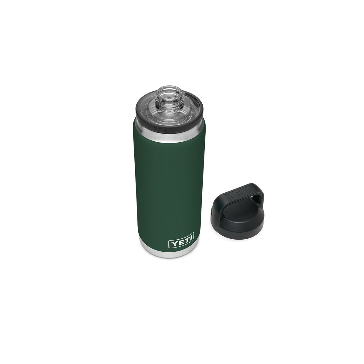 YETI Rambler 21071200033 Vacuum Insulated Bottle with Chug Cap, 26 oz Capacity, Stainless Steel, Northwoods Green