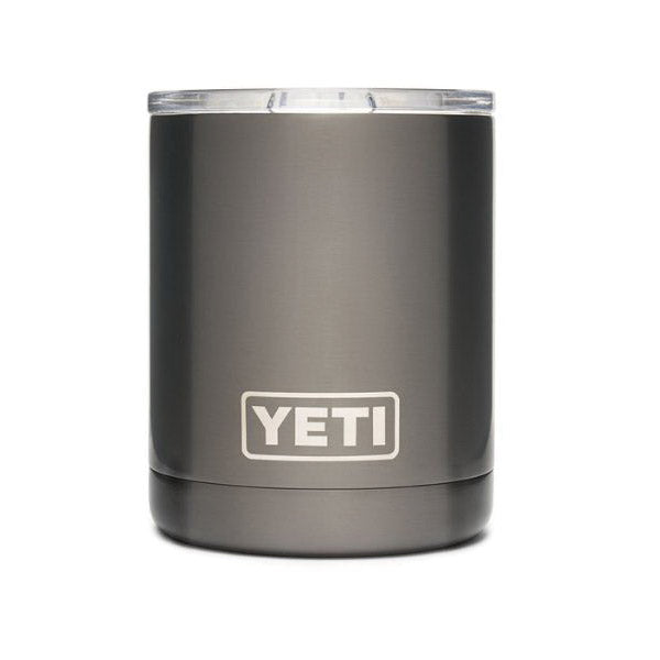 YETI Rambler Series 21071500312 Lowball Cup, 10 oz Capacity, Stainless Steel, Graphite, Insulated