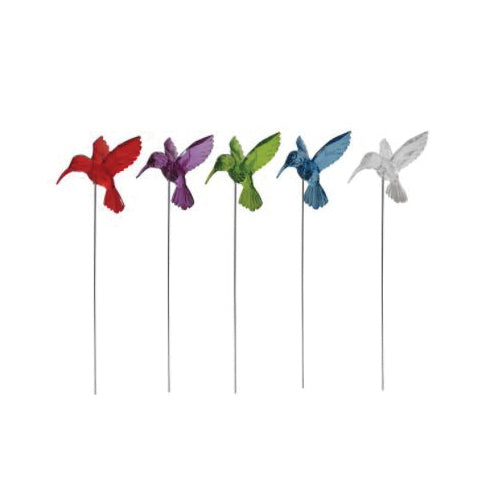 Alpine Corporation JPA242ABB Garden Stake, 13 in H, Hummingbird, Acrylic, Blue/Green/Purple/Red/White