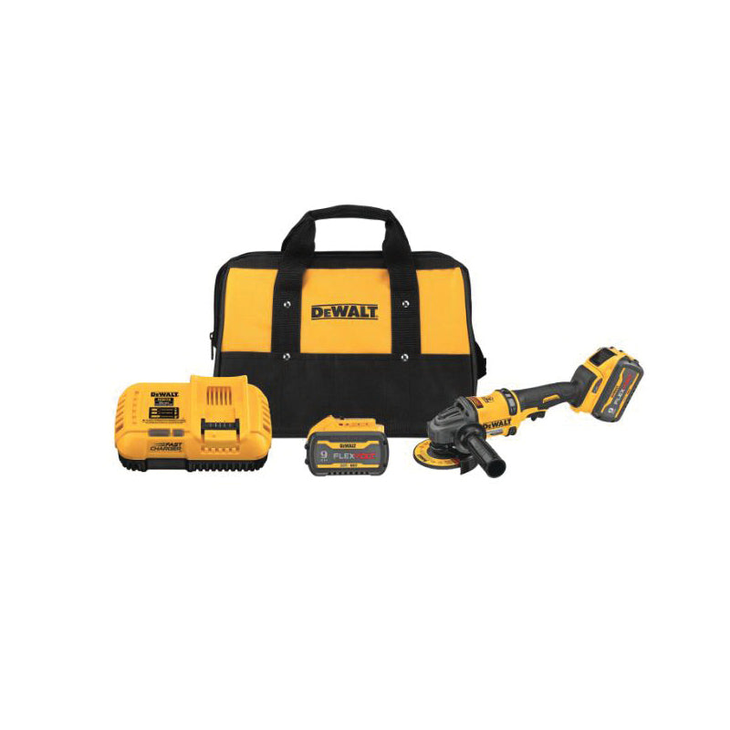 DeWALT DCG418X2 FLEXVOLT 60V Max Brushless 4.5&quot;-6&quot; Cordless Grinder Kit (Includes (2) 60V Max 9.0ah Batteries, Charger, and Kit Bag)