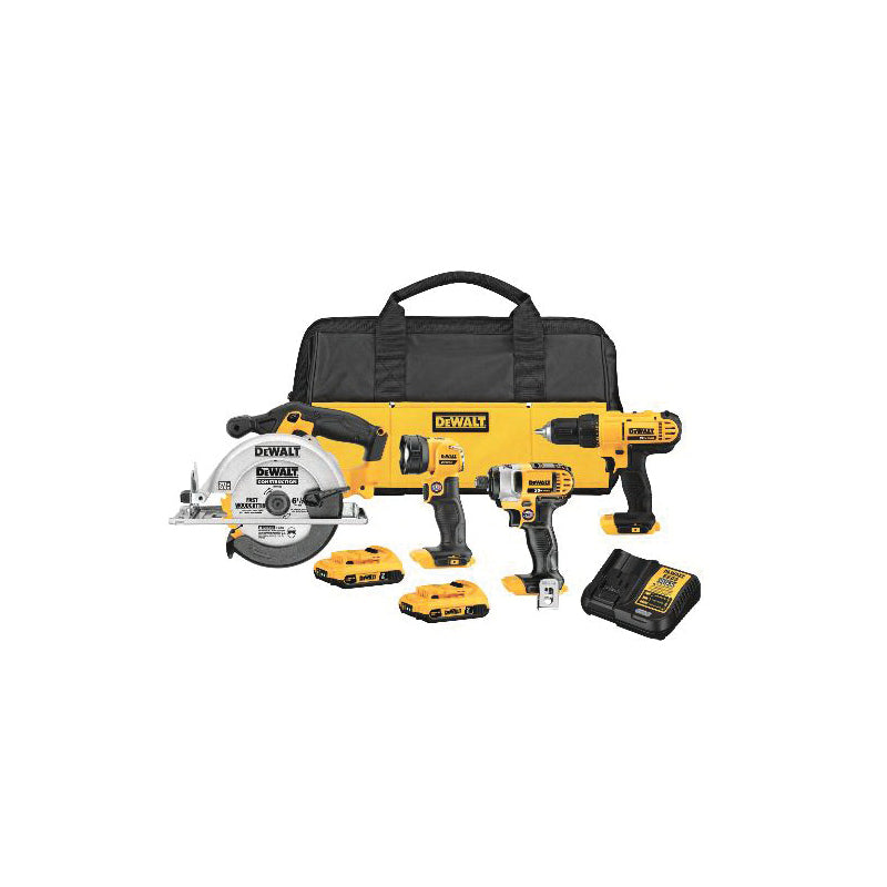 DeWALT DCK466D2 Combination Kit, Battery Included, 20 V, 4-Tool, Lithium-Ion Battery