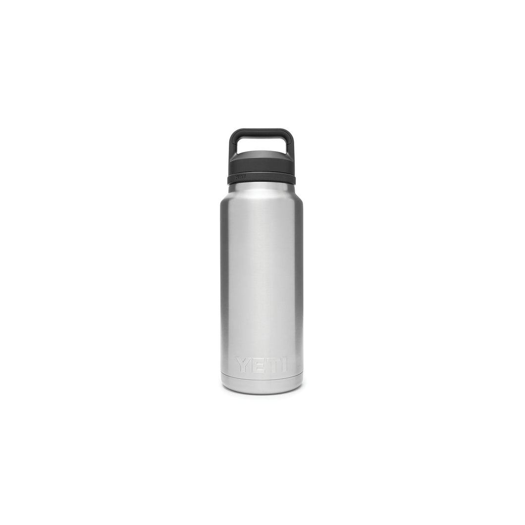YETI Rambler 21071070013 Vacuum Insulated Bottle with Chug Cap, 36 oz Capacity, Stainless Steel, Silver