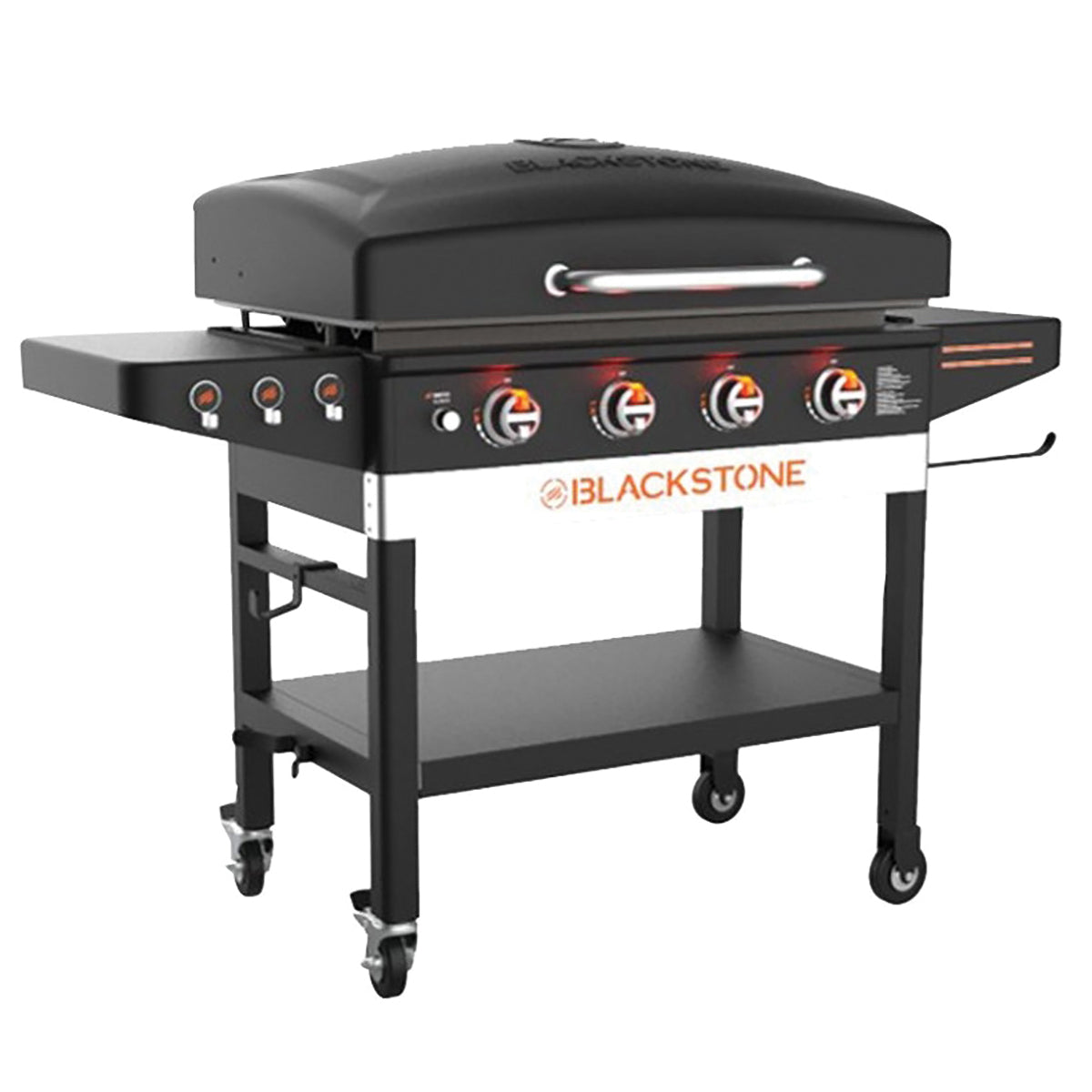 BLACKSTONE 1899 Outdoor Griddle, 60,000 Btu, Liquid Propane, 4-Burner, 720 sq-in Primary Cooking Surface, Gray