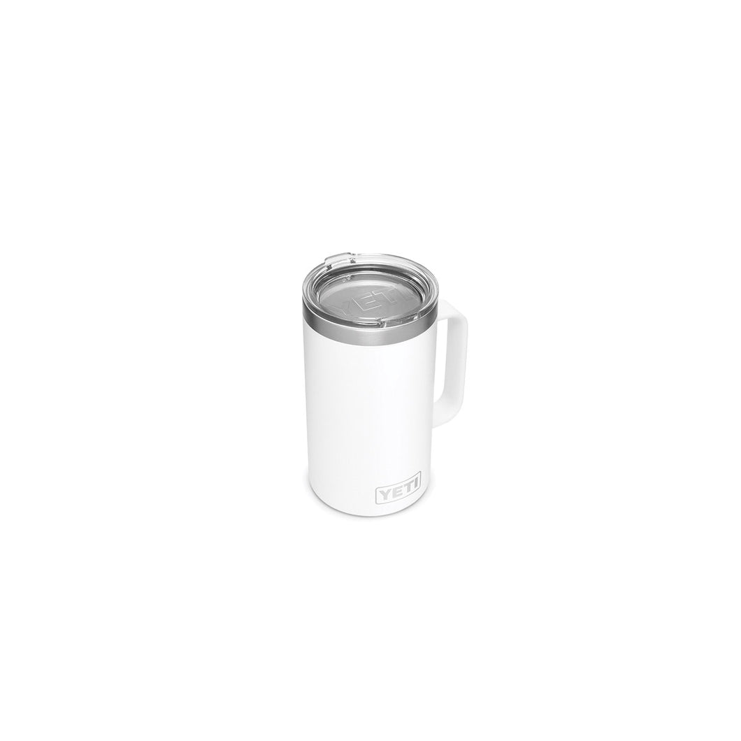 YETI Rambler Series 21071300204 Mug, 24 oz Capacity, Stainless Steel, White