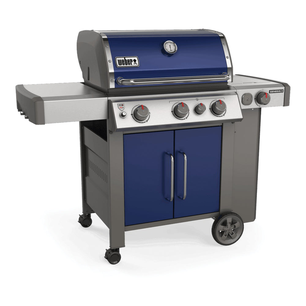 Weber GENESIS II E-335, 61086001 Gas Grill, Liquid Propane, 3-Burner, Deep Ocean Blue