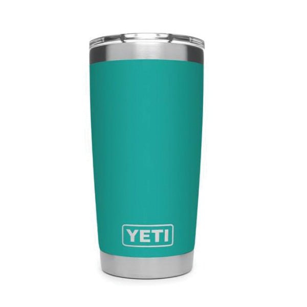 YETI Rambler 21070060075 Tumbler, 20 oz Capacity, MagSlider Lid, Stainless Steel, Insulated, Aquifer Blue