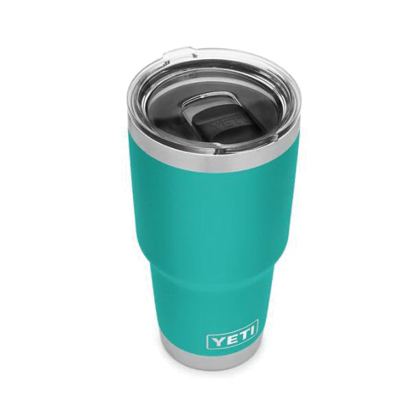 YETI Rambler 21070070070 Tumbler, 30 oz Capacity, MagSlider Lid, Stainless Steel, Insulated,  Aquifer Blue