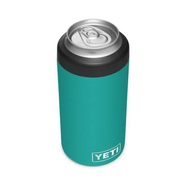 YETI Rambler 21071500493 Colster Tall Can Insulator, 3 in Dia x 6 in H, 16 oz Can/Bottle, Stainless Steel, Aquifer Blue