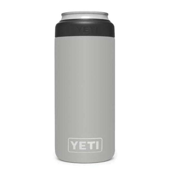 YETI Rambler 21071500471 Colster, 3-1/8 in OD x 4-7/8 in H, 12 oz Can/Bottle Insulator Stainless Steel, Stainless Steel, Granite Gray