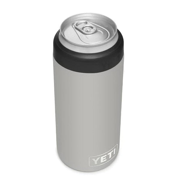 YETI Rambler 21071500471 Colster, 3-1/8 in OD x 4-7/8 in H, 12 oz Can/Bottle Insulator Stainless Steel, Stainless Steel, Granite Gray
