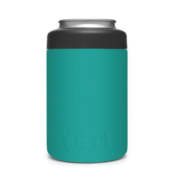 YETI Rambler 21071500639 Colster, 3-1/8 in OD x 4-7/8 in H, 12 oz Can/Bottle Insulator Stainless Steel, Aquifer Blue