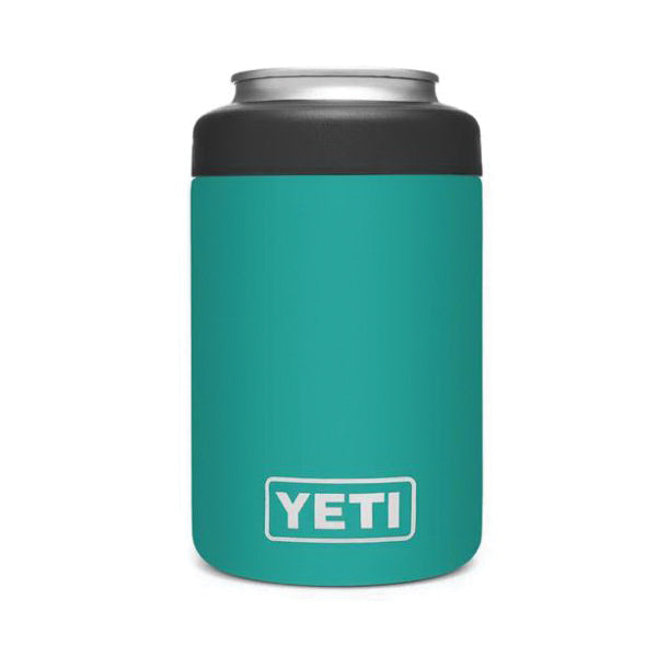 YETI Rambler 21071500639 Colster, 3-1/8 in OD x 4-7/8 in H, 12 oz Can/Bottle Insulator Stainless Steel, Aquifer Blue