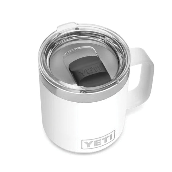 YETI Rambler 21071500576 Stackable Mug, 10 oz Capacity, MagSlider Lid, Insulated, Stainless Steel, White