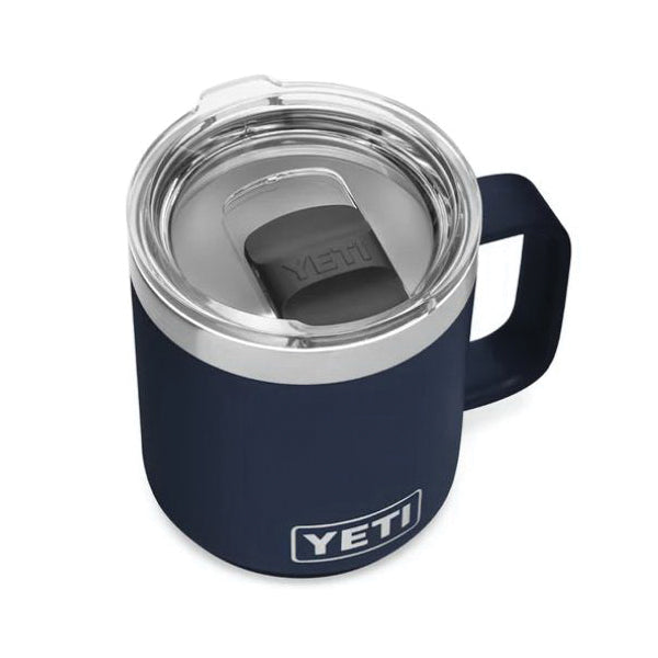 YETI Rambler 21071500574 Stackable Mug, 10 oz Capacity, MagSlider Lid, Insulated, Stainless Steel, Navy Blue