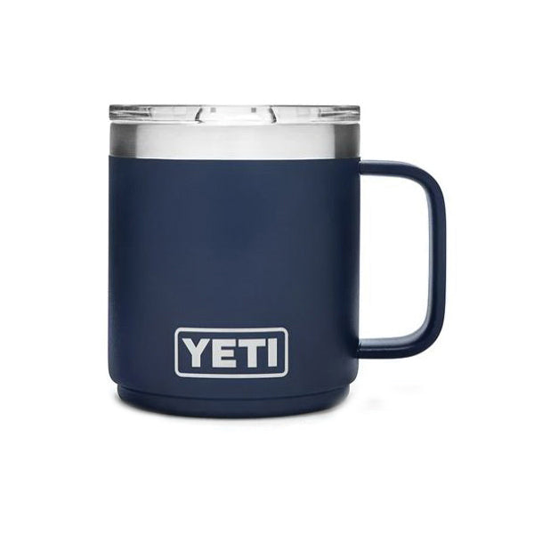 YETI Rambler 21071500574 Stackable Mug, 10 oz Capacity, MagSlider Lid, Insulated, Stainless Steel, Navy Blue