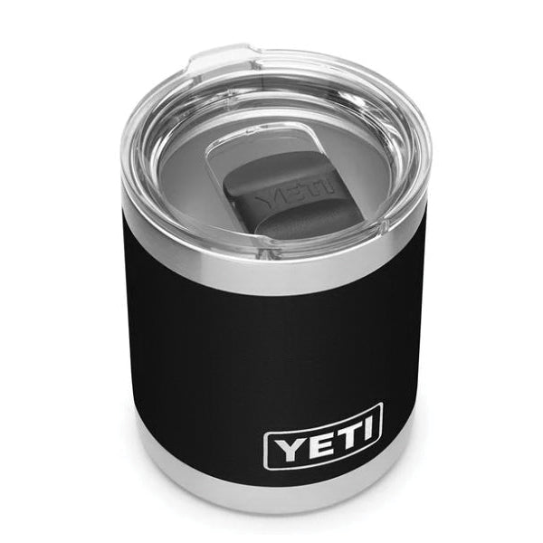 YETI Rambler 21071500563 10 OZ Lowball with Magslider Lid, Vacuum Insulated, Stainless Steel, Black,