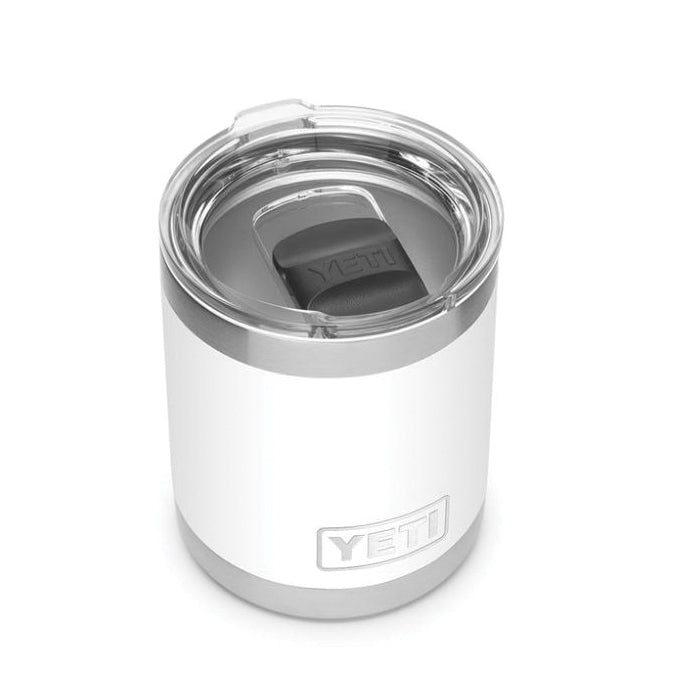 YETI Rambler 21071500566 10 OZ Lowball with Magslider Lid, Vacuum Insulated, Stainless Steel, White