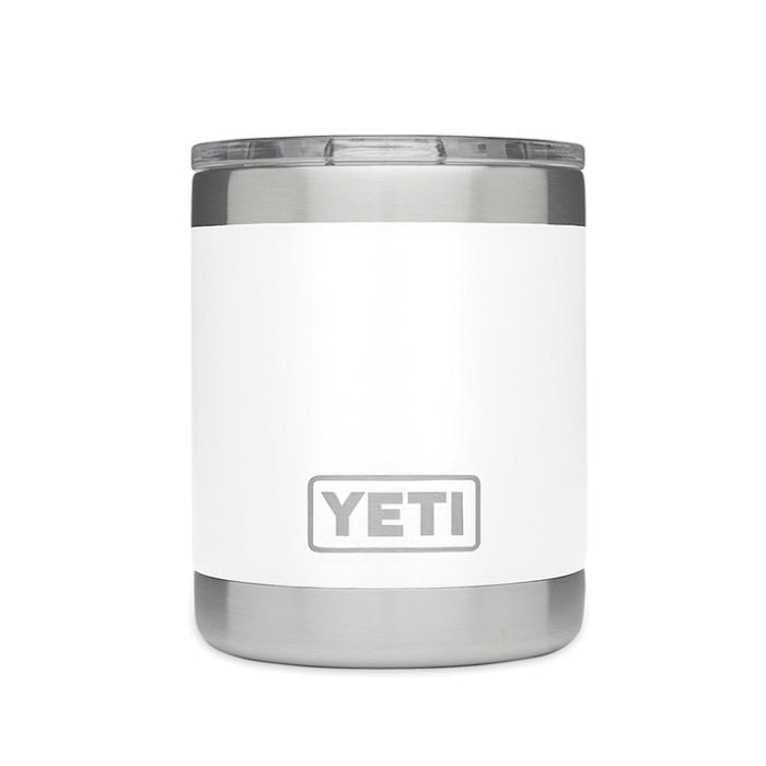 YETI Rambler 21071500566 10 OZ Lowball with Magslider Lid, Vacuum Insulated, Stainless Steel, White