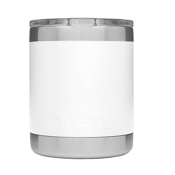 YETI Rambler 21071500566 10 OZ Lowball with Magslider Lid, Vacuum Insulated, Stainless Steel, White